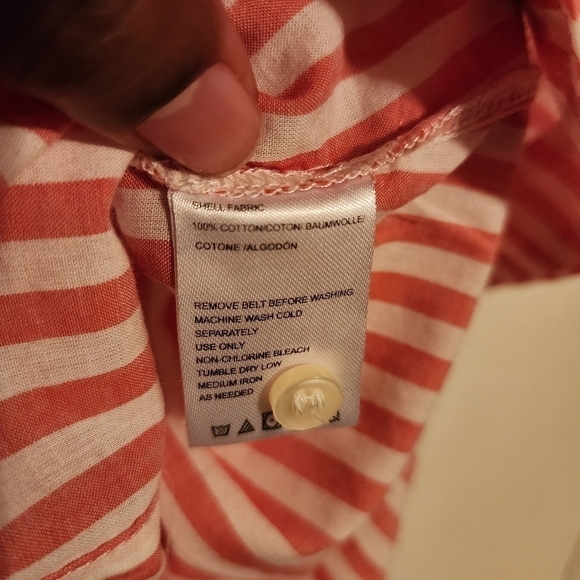 Isabella Sinclair Wellesley Striped Top XS Red White Anthropologie - Picture 8 of 9